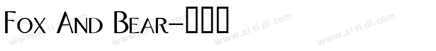 Fox And Bear字体转换